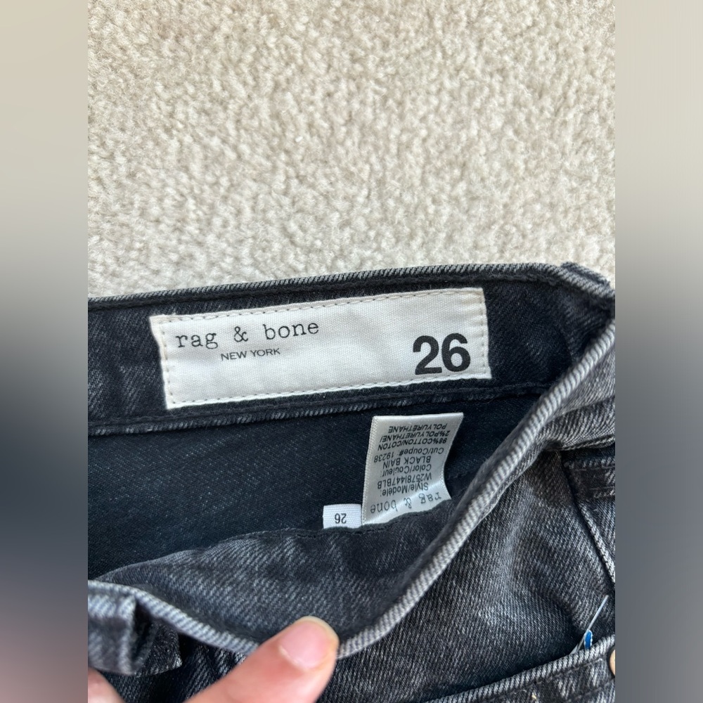 RAG&BONE BLACK BAIN IVER PANT JEANS size 26 - Picture 8 of 8
